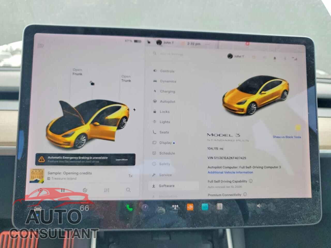 TESLA MODEL 3 2019 - 5YJ3E1EA2KF407425