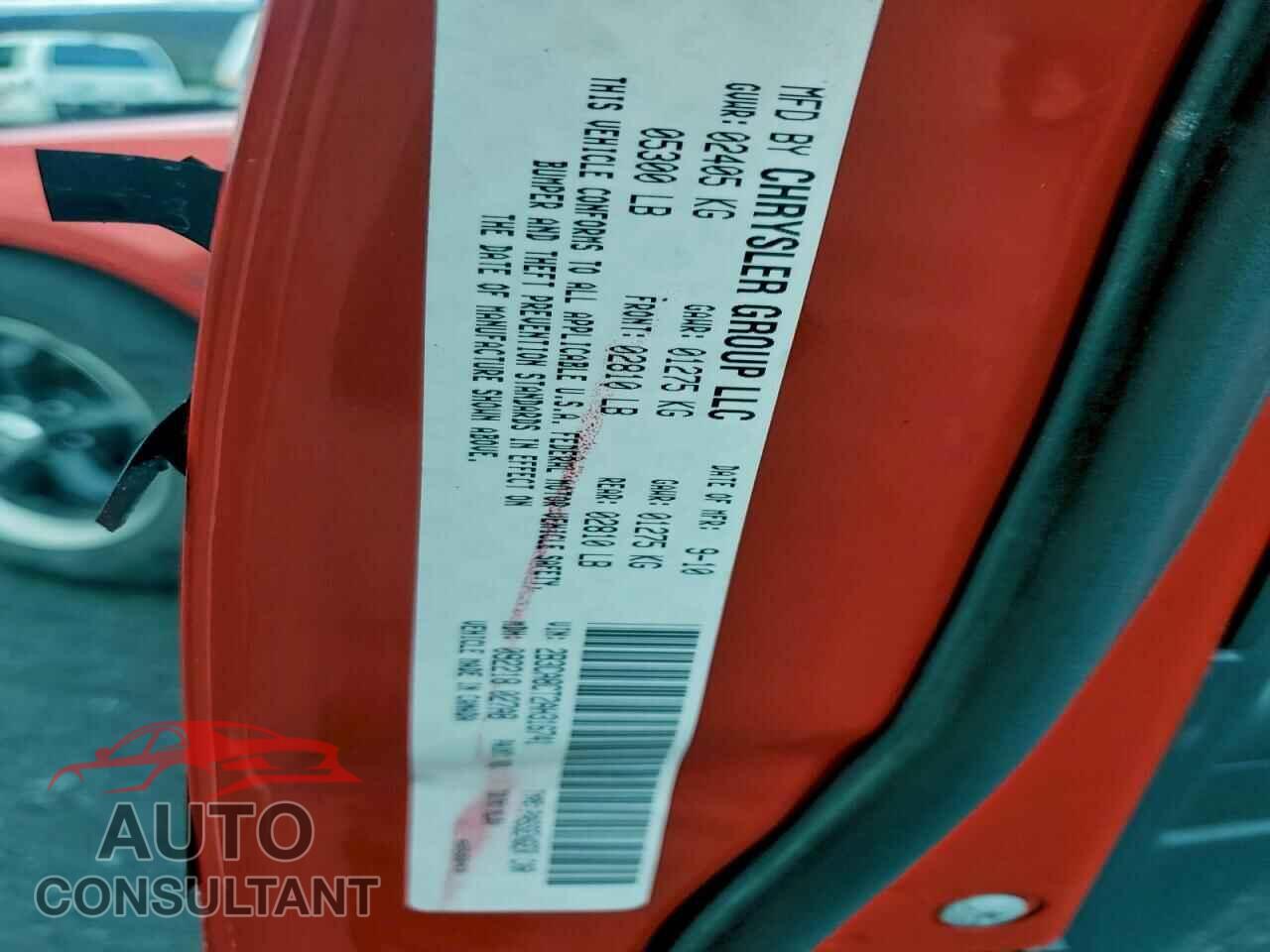 DODGE CHARGER 2010 - 2B3CA8CT2AH316741