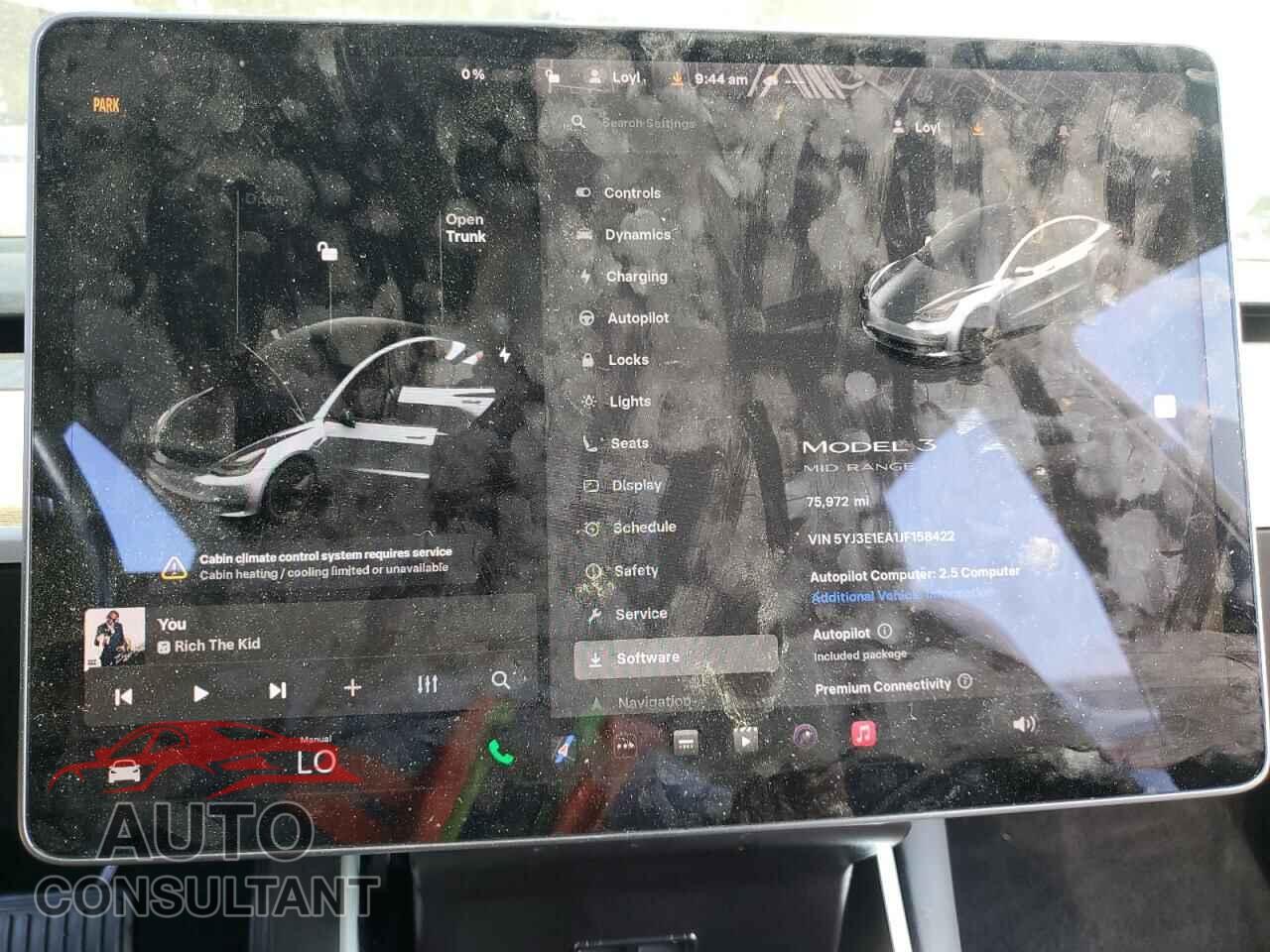 TESLA MODEL 3 2018 - 5YJ3E1EA1JF158422