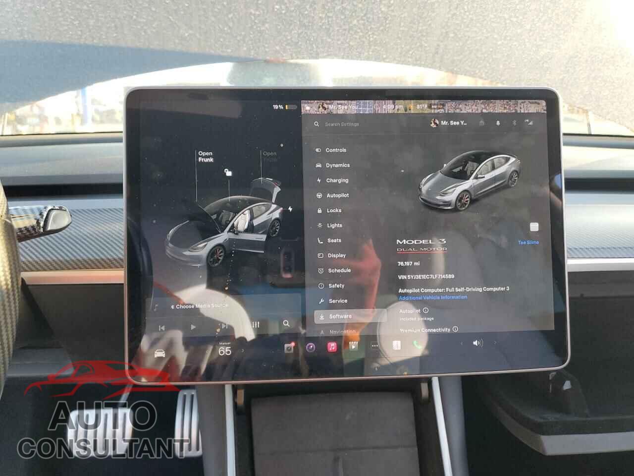 TESLA MODEL 3 2020 - 5YJ3E1EC7LF714589