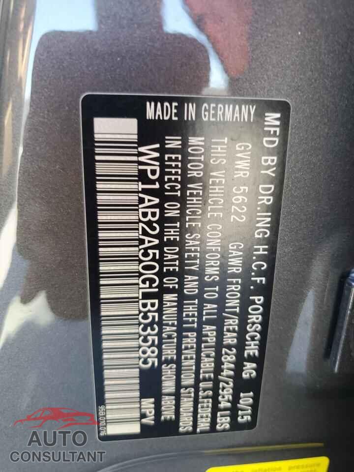PORSCHE MACAN 2016 - WP1AB2A50GLB53585