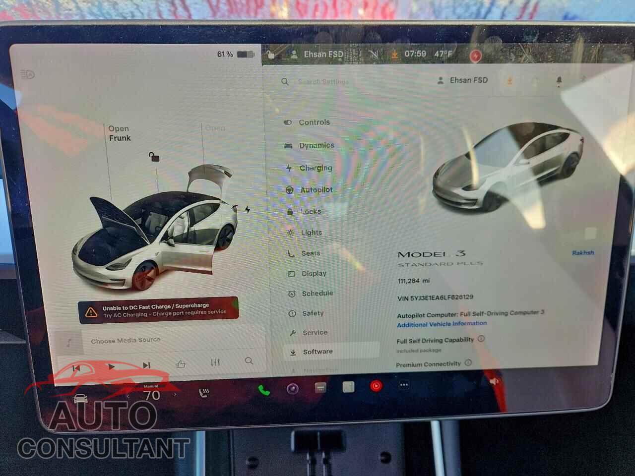 TESLA MODEL 3 2020 - 5YJ3E1EA6LF626129