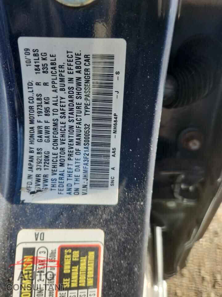 HONDA CIVIC 2010 - JHMFA3F21AS000532