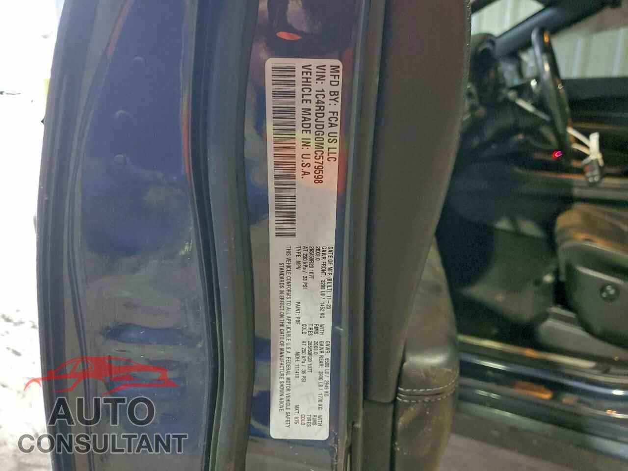 DODGE DURANGO 2021 - 1C4RDJDG0MC579598