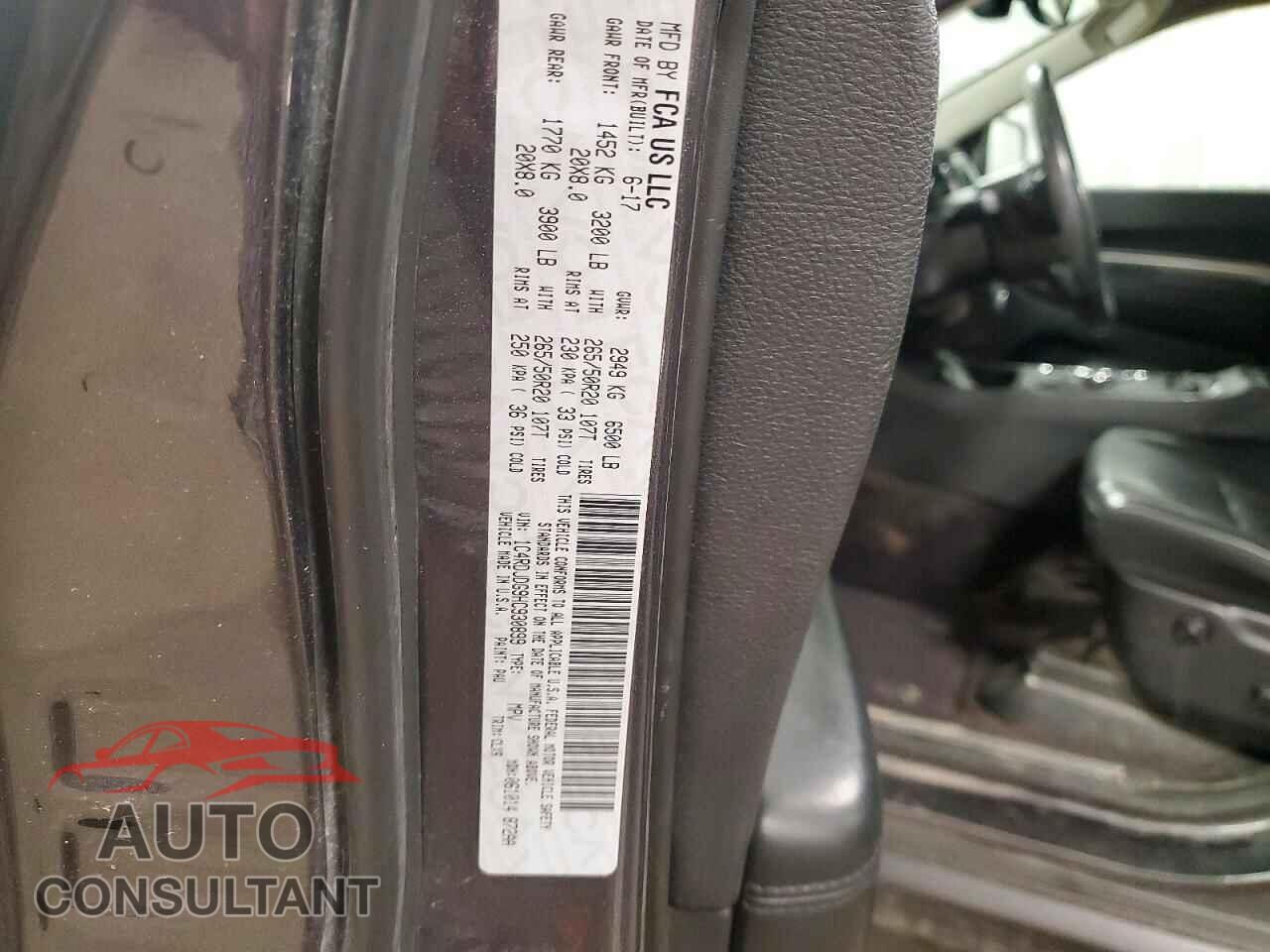 DODGE DURANGO 2017 - 1C4RDJDG9HC930899