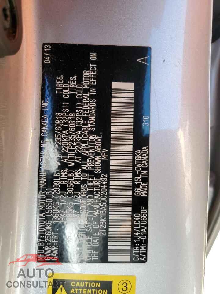 LEXUS RX350 2013 - 2T2BK1BA5DC204492