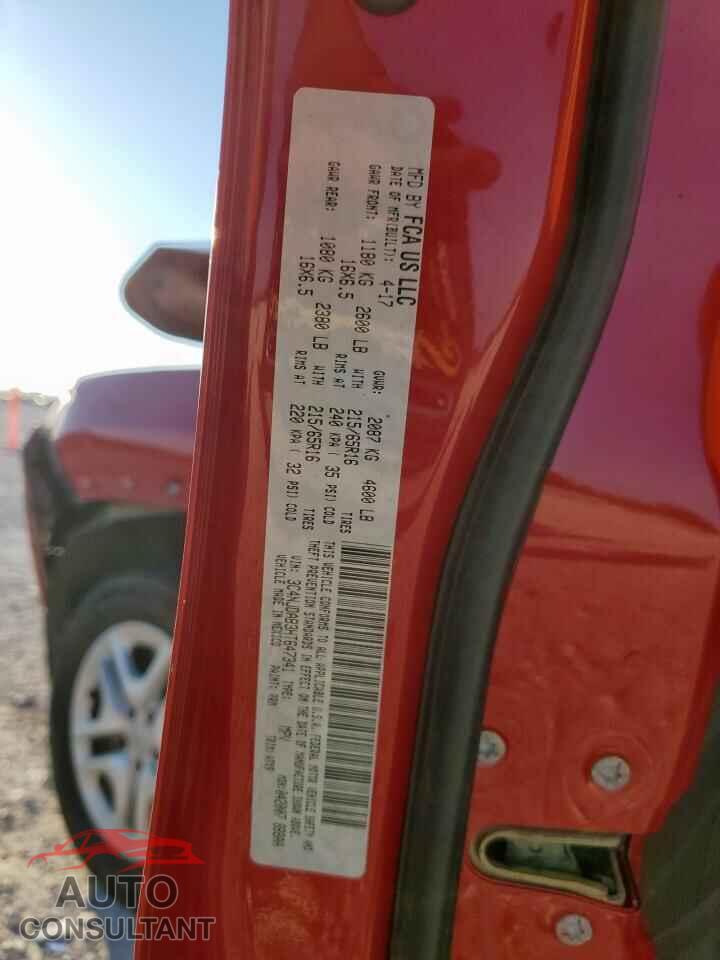 JEEP COMPASS 2017 - 3C4NJDAB3HT647341