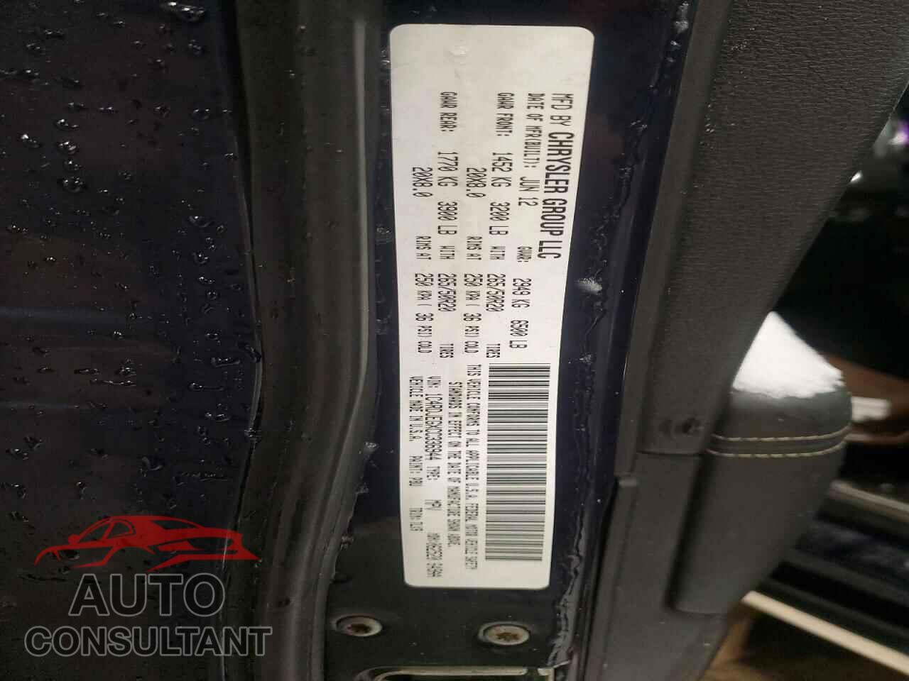 DODGE DURANGO 2012 - 1C4RDJEGXCC336944