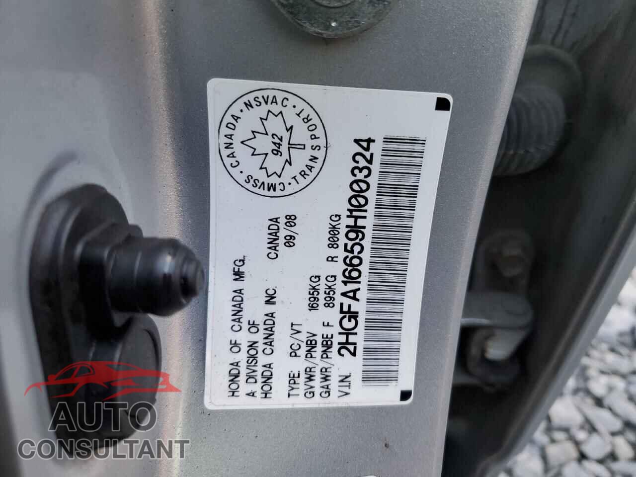 HONDA CIVIC 2009 - 2HGFA16659H100324
