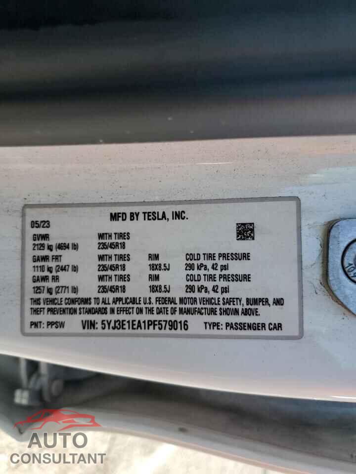 TESLA MODEL 3 2023 - 5YJ3E1EA1PF579016