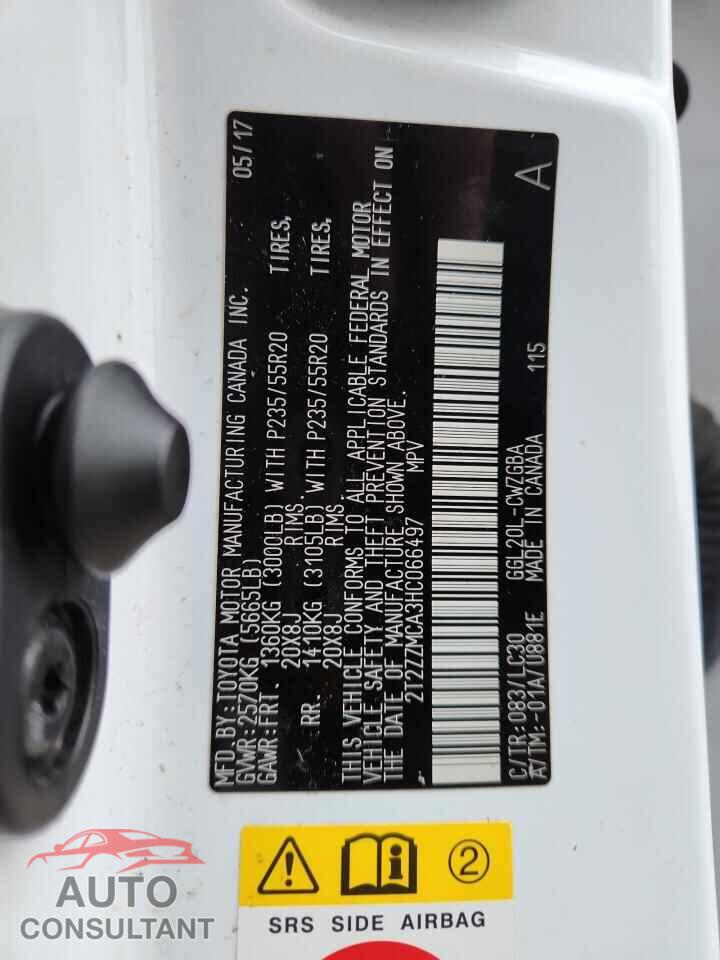 LEXUS RX350 2017 - 2T2ZZMCA3HC066497