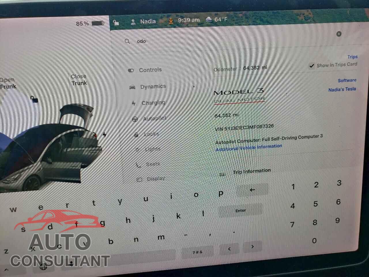 TESLA MODEL 3 2021 - 5YJ3E1EC3MF087326