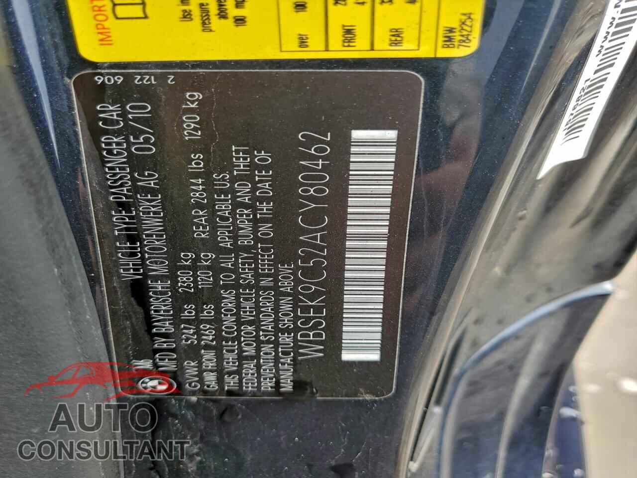 BMW M6 2010 - WBSEK9C52ACY80462