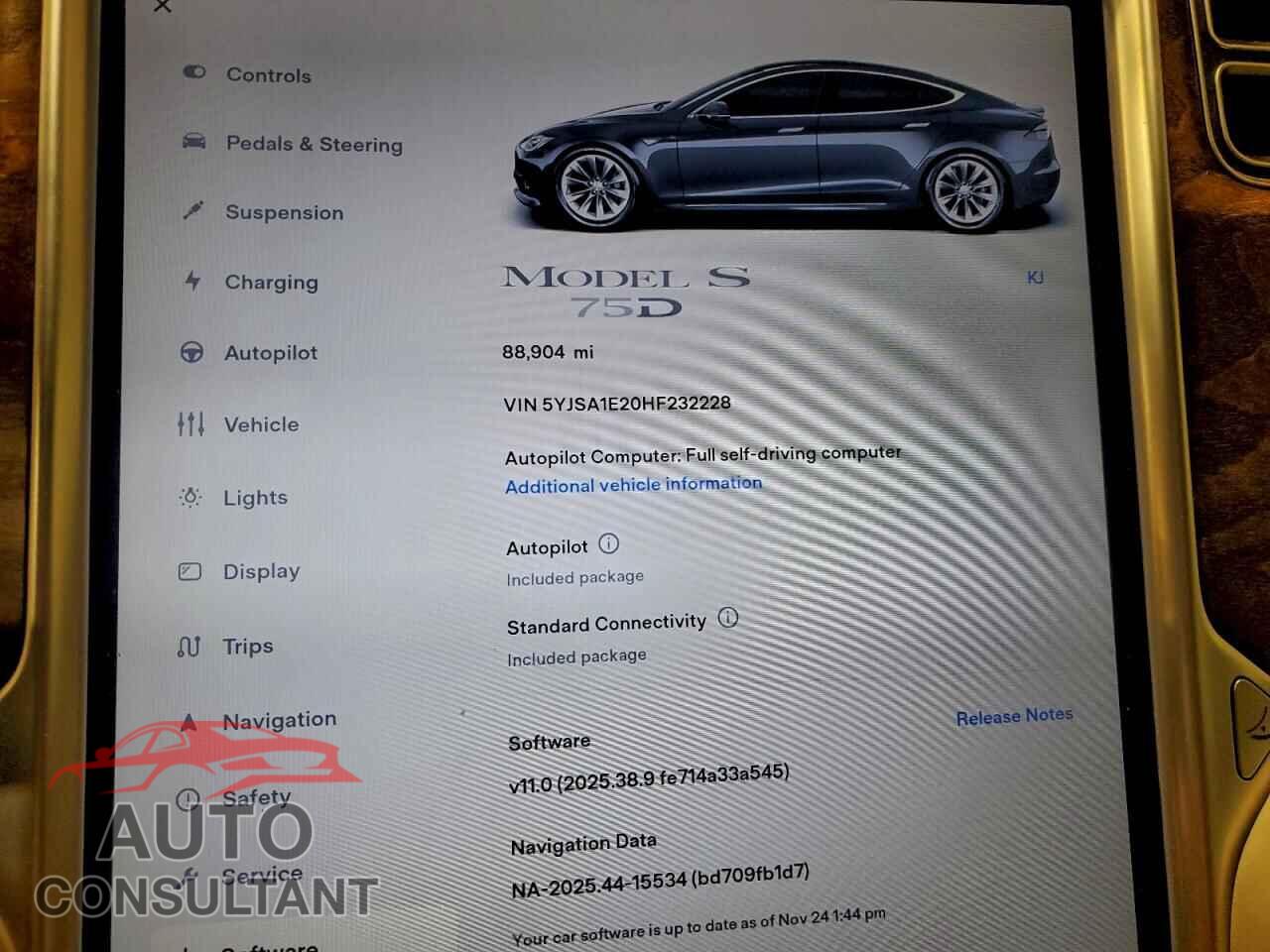TESLA MODEL S 2017 - 5YJSA1E20HF232228