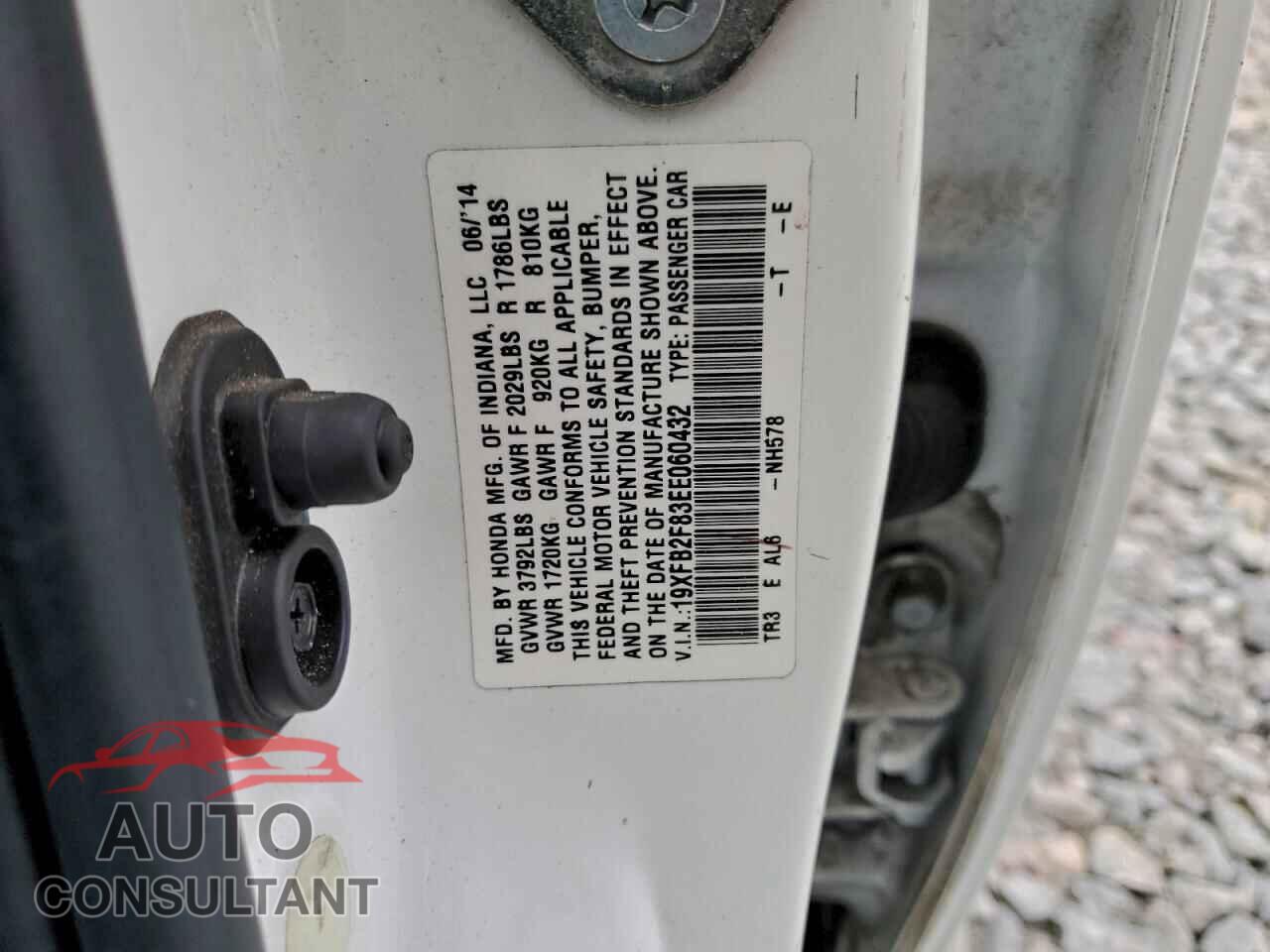 HONDA CIVIC 2014 - 19XFB2F83EE060432