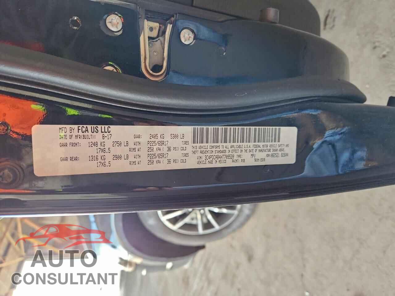 DODGE JOURNEY 2017 - 3C4PDCAB4HT709520