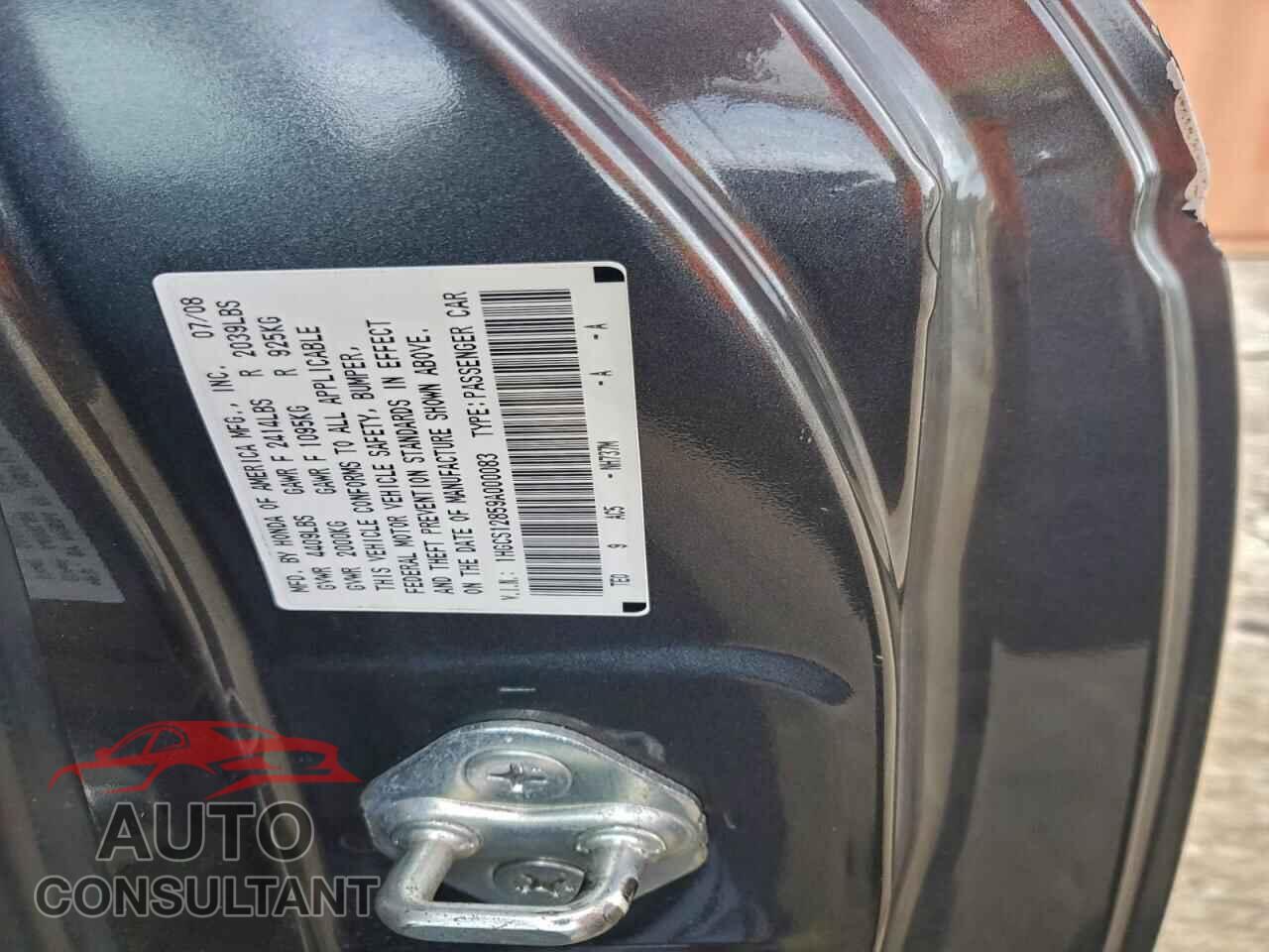 HONDA ACCORD 2009 - 1HGCS12859A000083