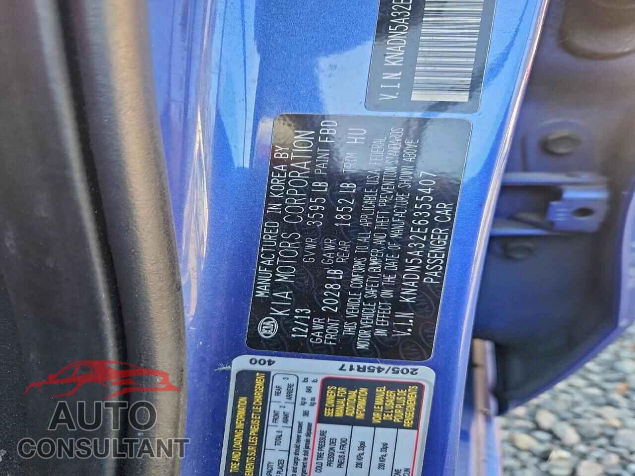 KIA RIO 2014 - KNADN5A32E6355407