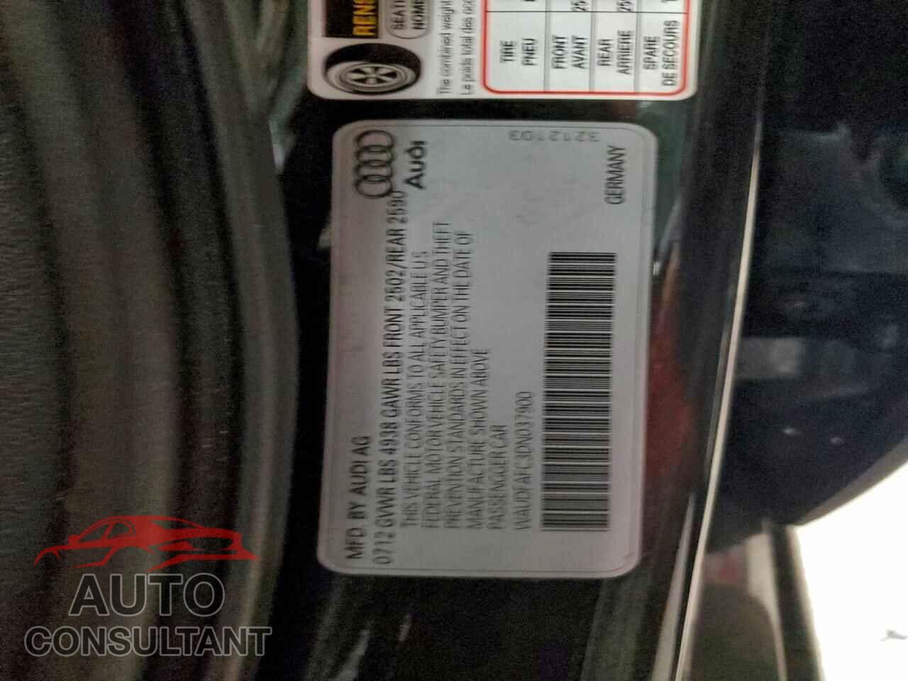 AUDI A6 2013 - WAUDFAFC3DN037900