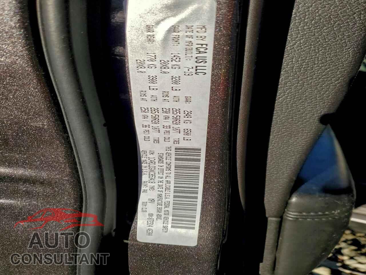 DODGE DURANGO 2019 - 1C4RDJDGXKC853418