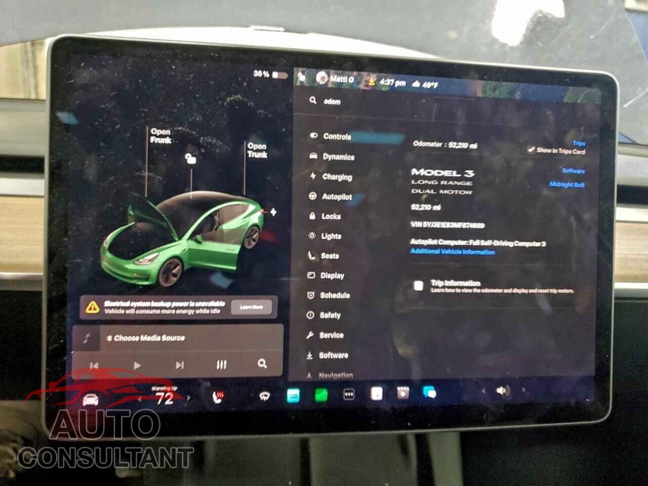 TESLA MODEL 3 2021 - 5YJ3E1EB3MF874669