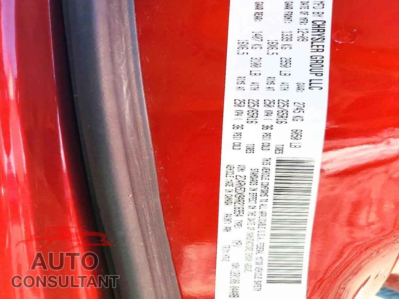 DODGE CARAVAN 2010 - 2D4RN5DX9AR216954