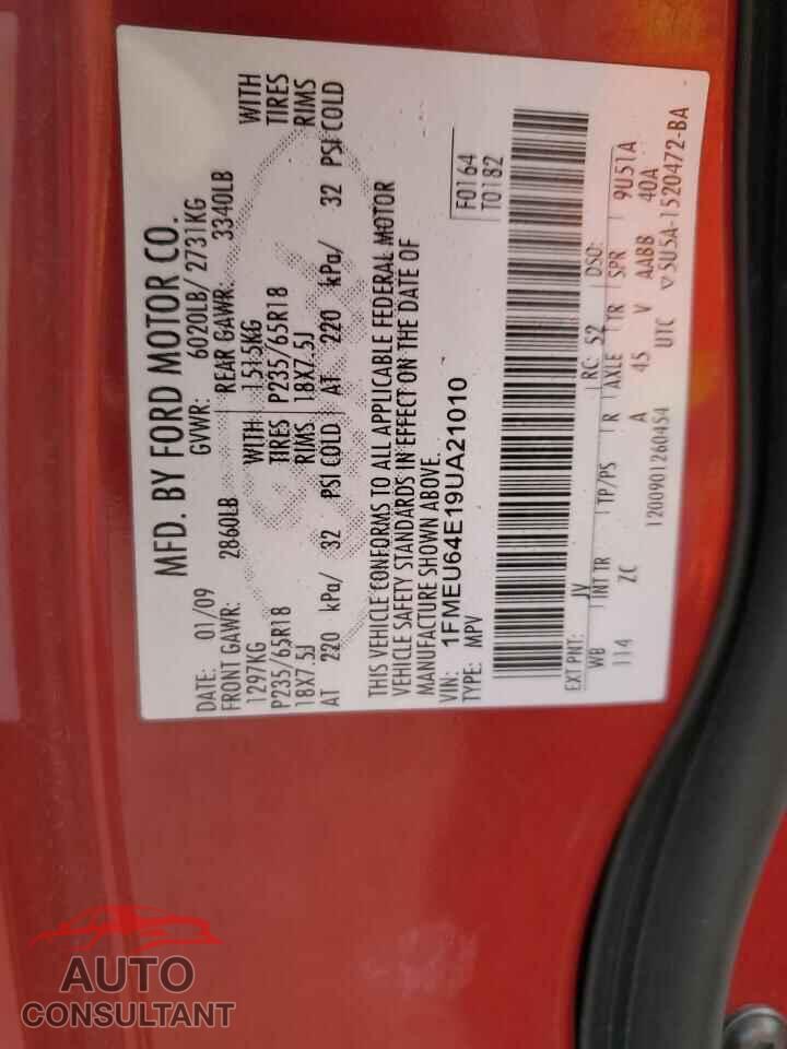 FORD EXPLORER 2009 - 1FMEU64E19UA21010