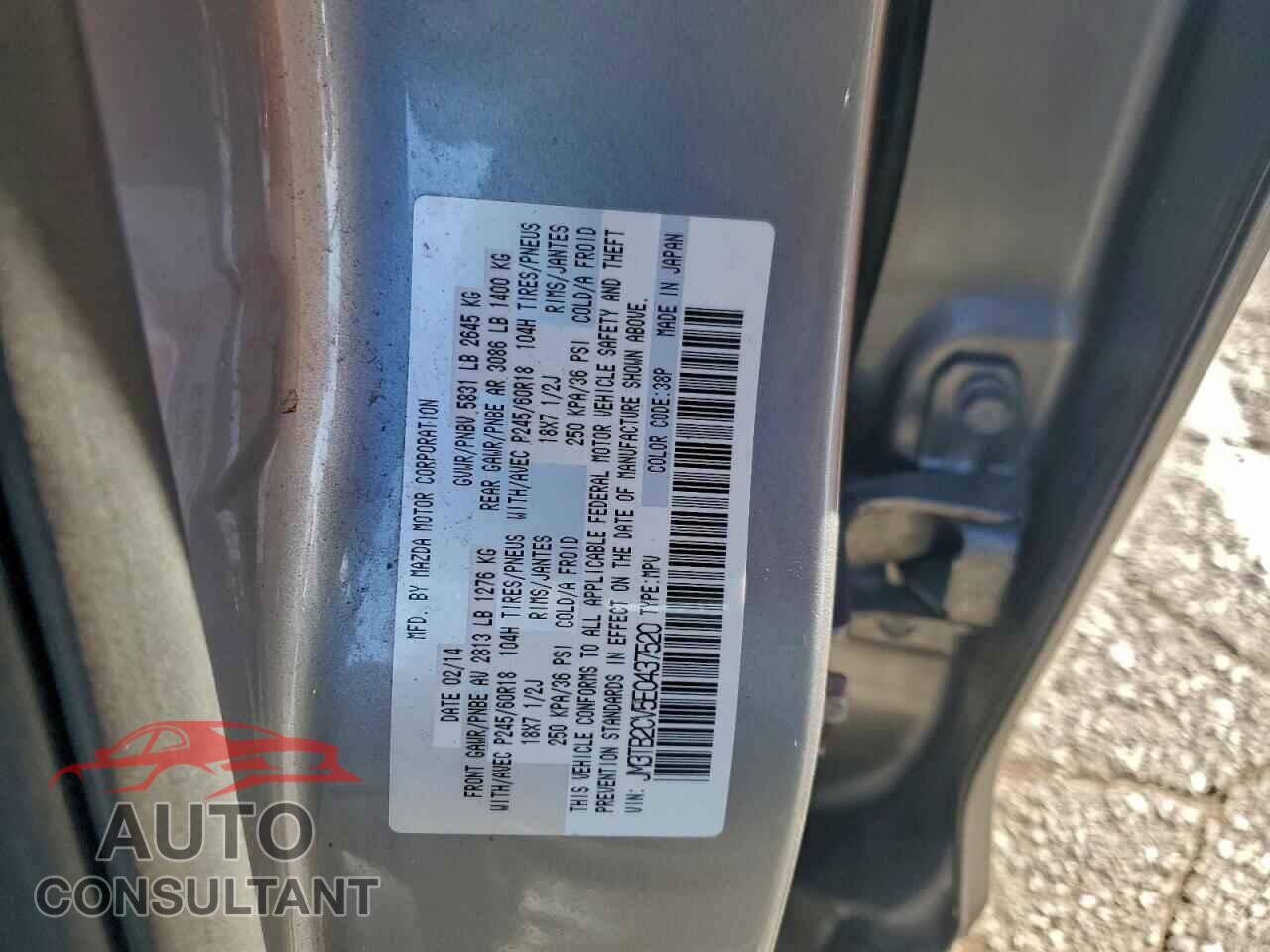MAZDA CX-9 2014 - JM3TB2CV5E0437520