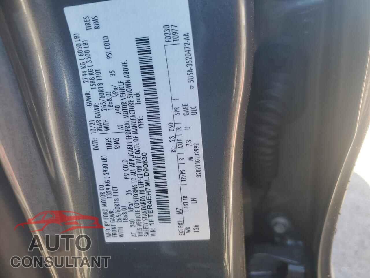 FORD RANGER 2021 - 1FTER4EH7MLD90830