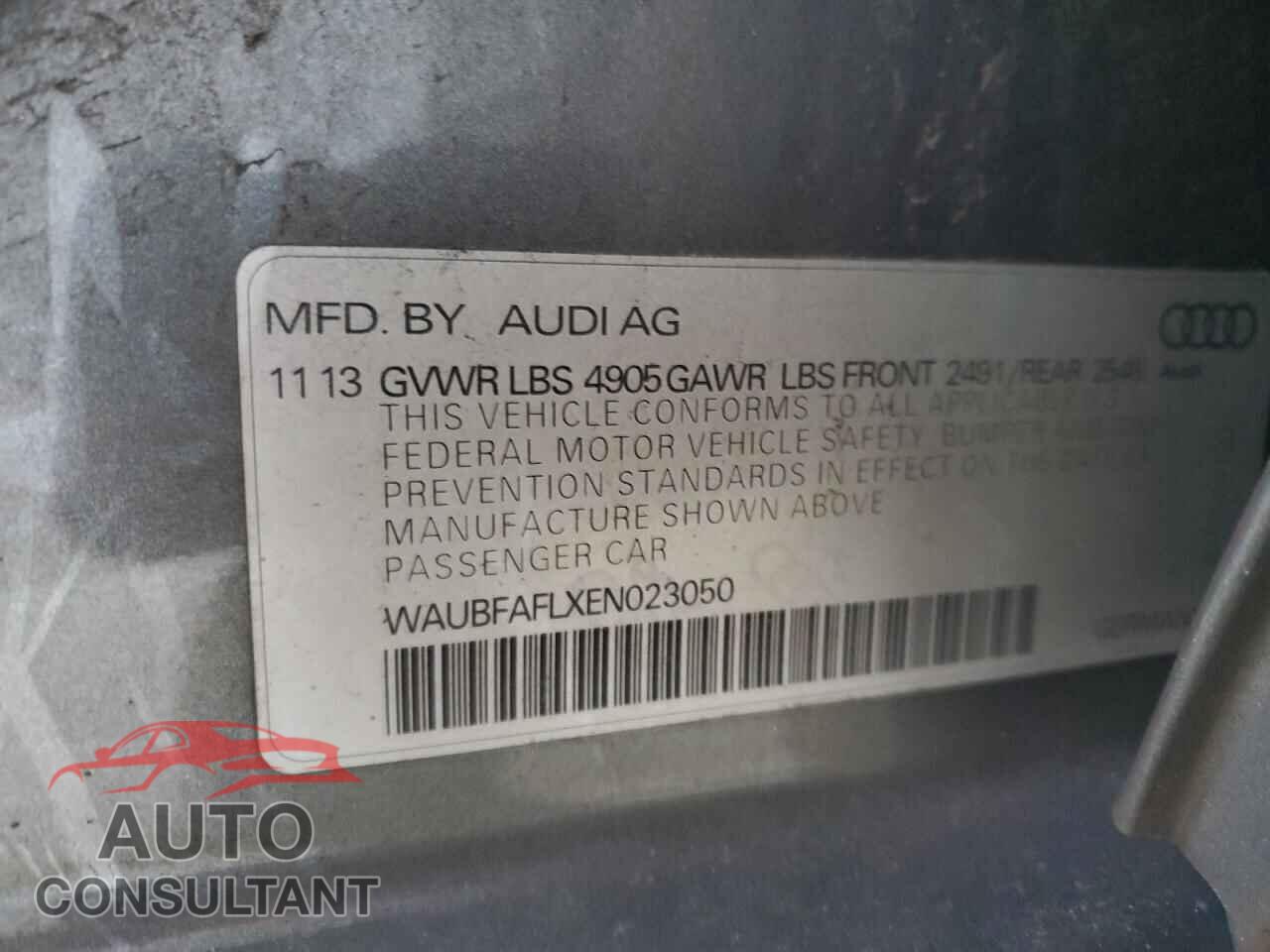 AUDI A4 2014 - WAUBFAFLXEN023050