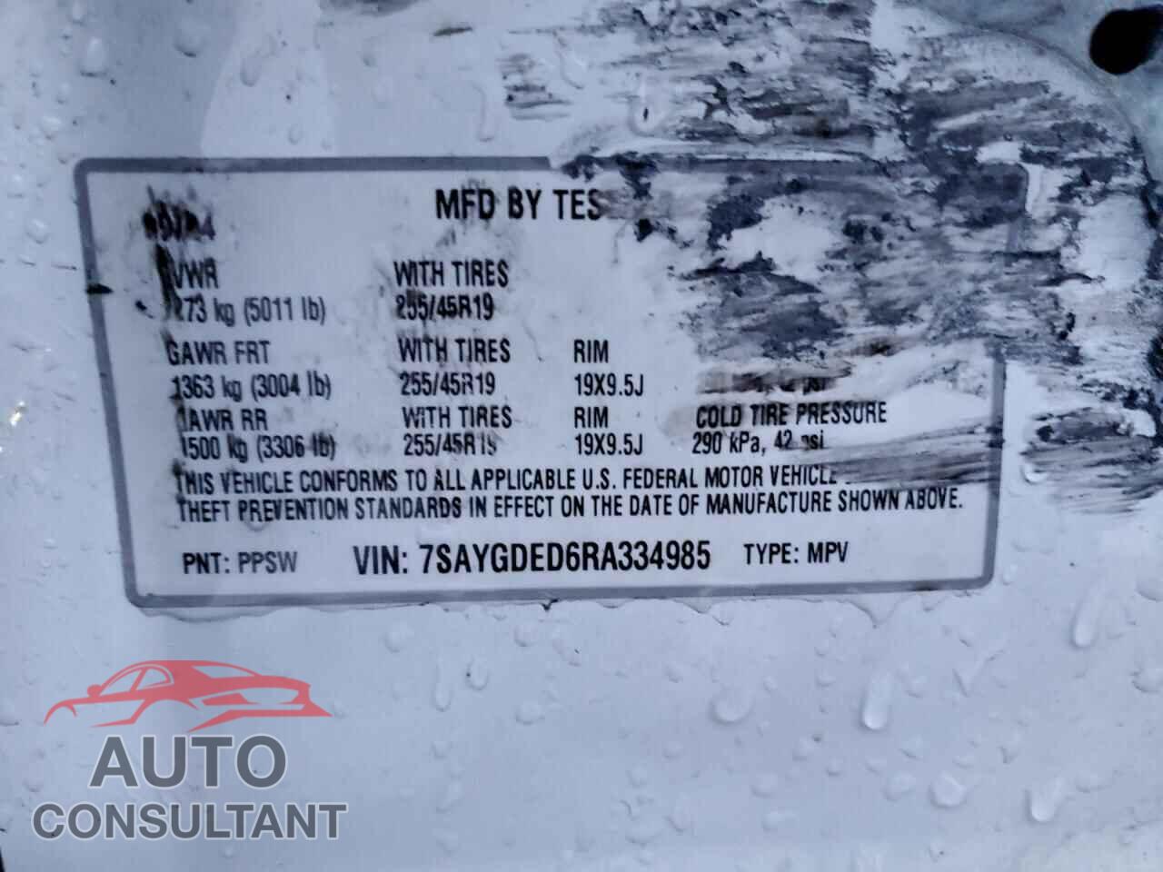 TESLA MODEL Y 2024 - 7SAYGDED6RA334985