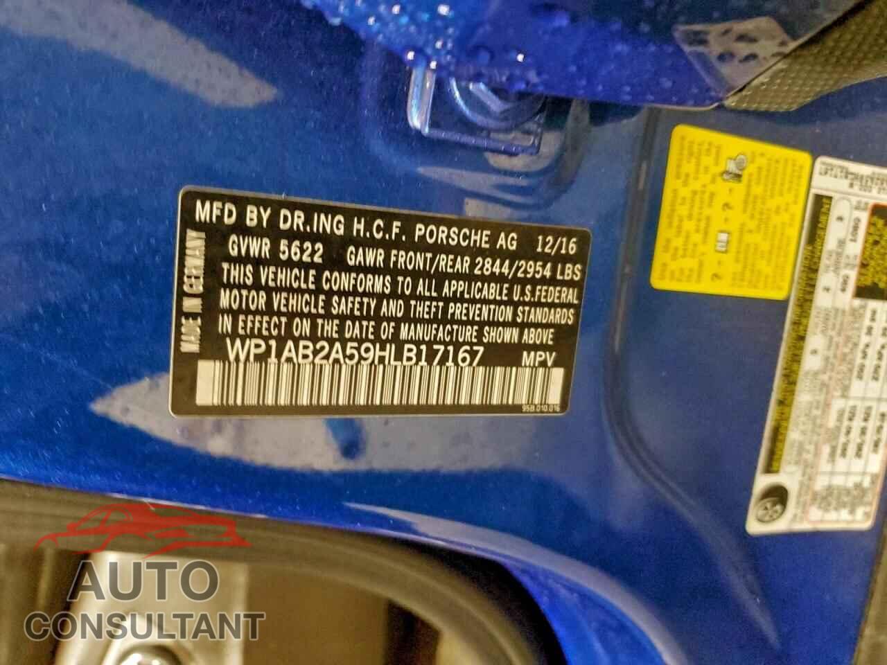 PORSCHE MACAN 2017 - WP1AB2A59HLB17167