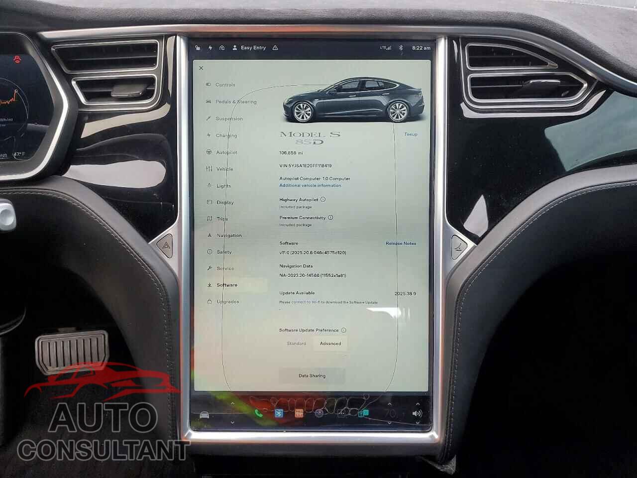 TESLA MODEL S 2015 - 5YJSA1E20FF118419
