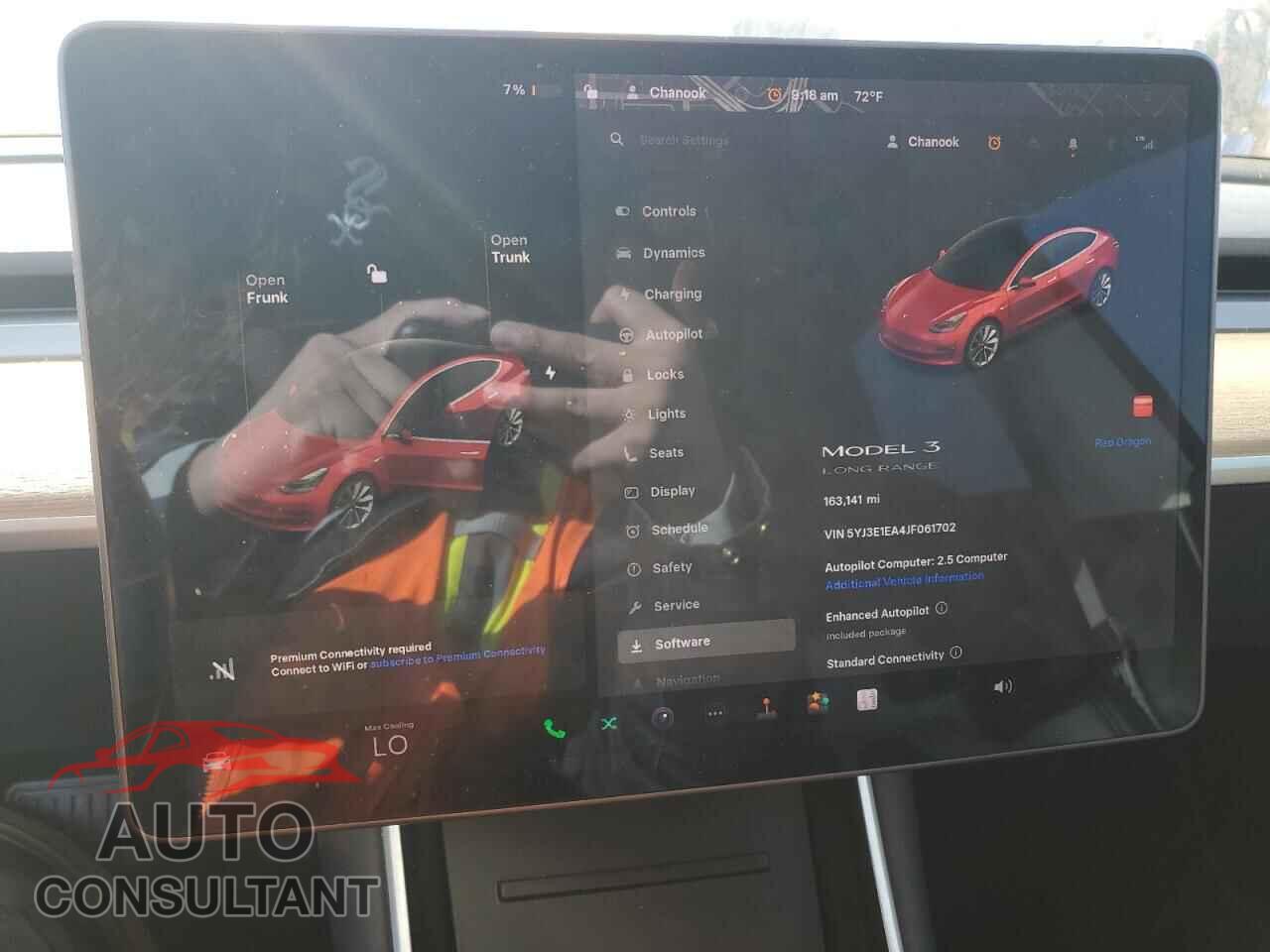 TESLA MODEL 3 2018 - 5YJ3E1EA4JF061702