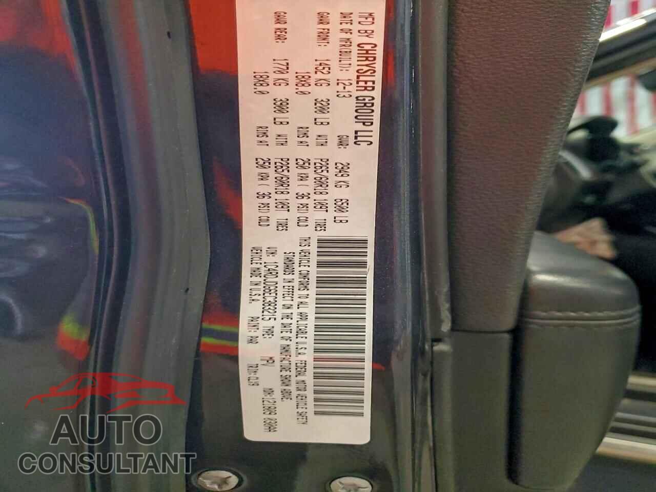 DODGE DURANGO 2014 - 1C4RDJDG6EC383215