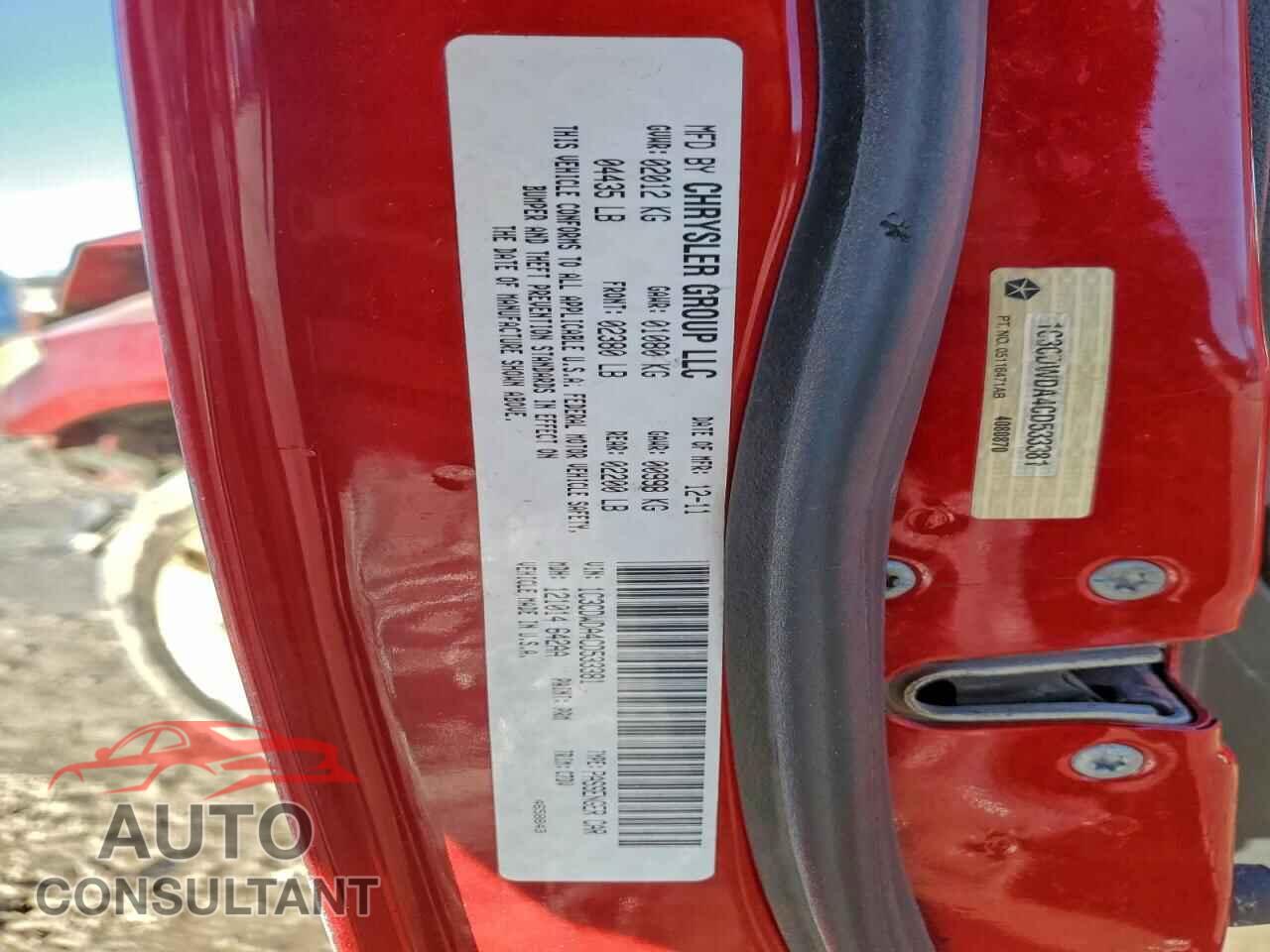 DODGE CALIBER 2012 - 1C3CDWDA4CD533381