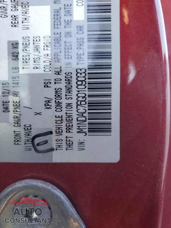 MAZDA MX5 2016 - JM1NDAC76G0109033