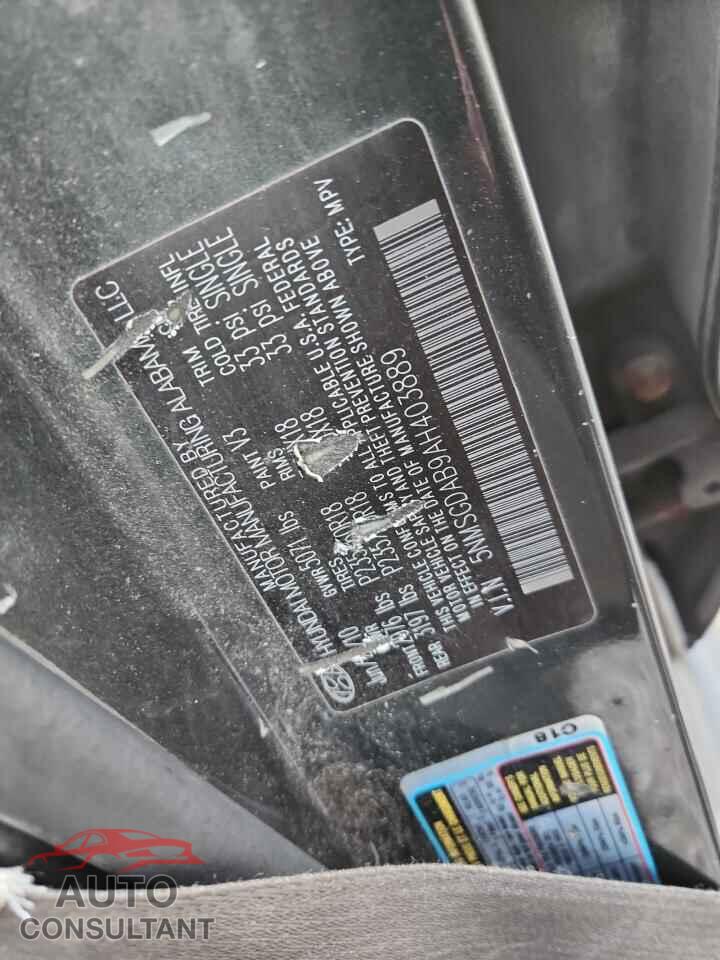 HYUNDAI SANTA FE 2010 - 5NMSGDAB9AH403889