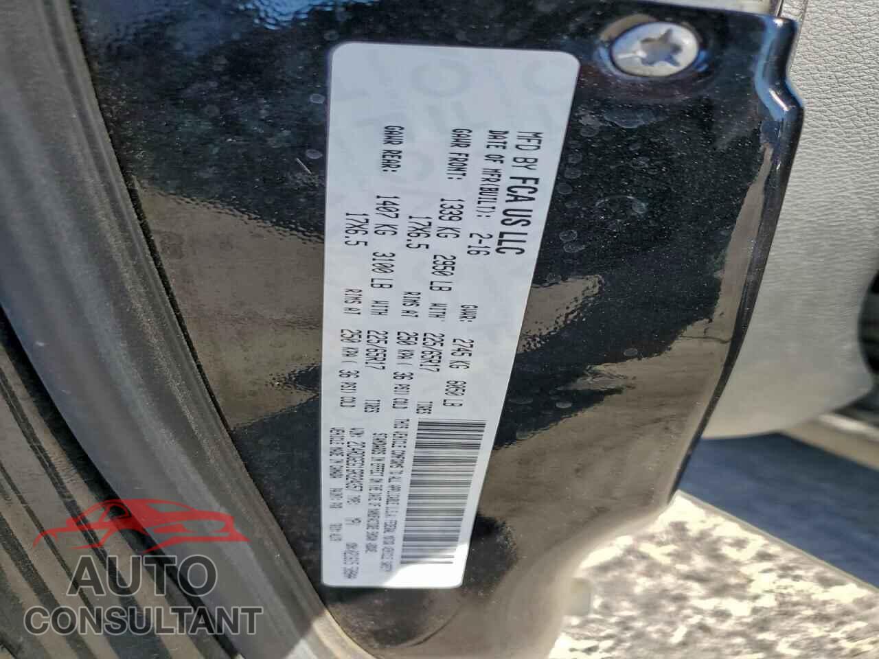 DODGE CARAVAN 2016 - 2C4RDGEG1GR324357