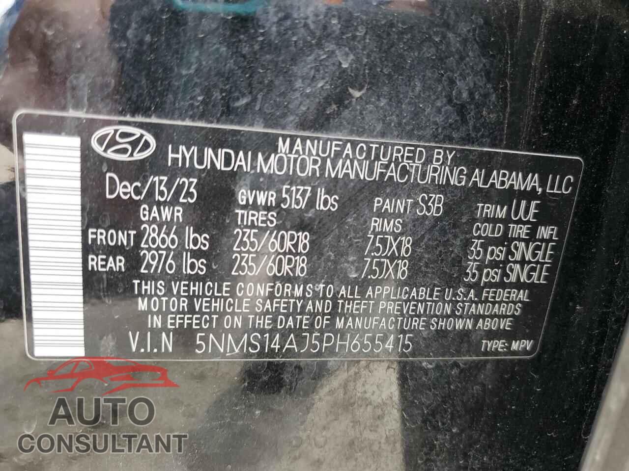 HYUNDAI SANTA FE 2023 - 5NMS14AJ5PH655415