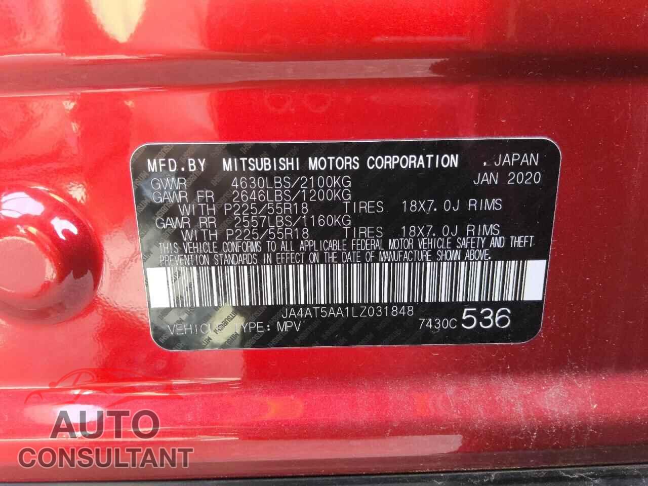 MITSUBISHI ECLIPSE 2020 - JA4AT5AA1LZ031848