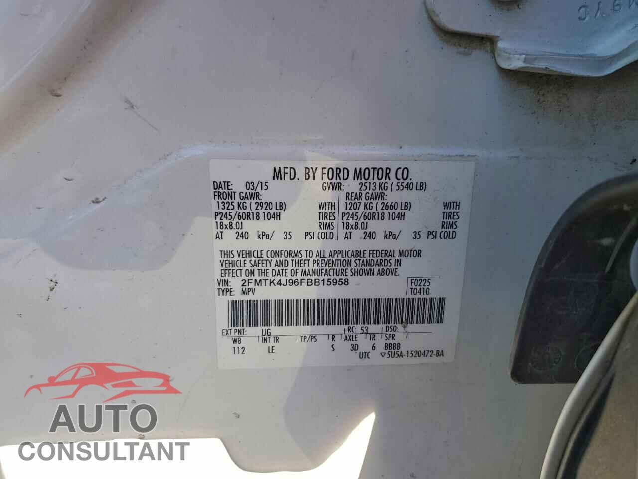 FORD EDGE 2015 - 2FMTK4J96FBB15958