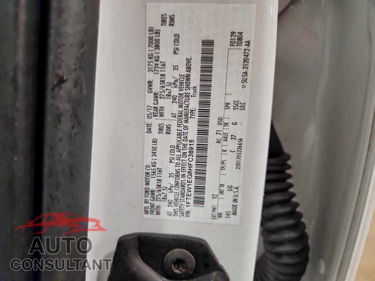 FORD F-150 2017 - 1FTEW1EG8HFC38915