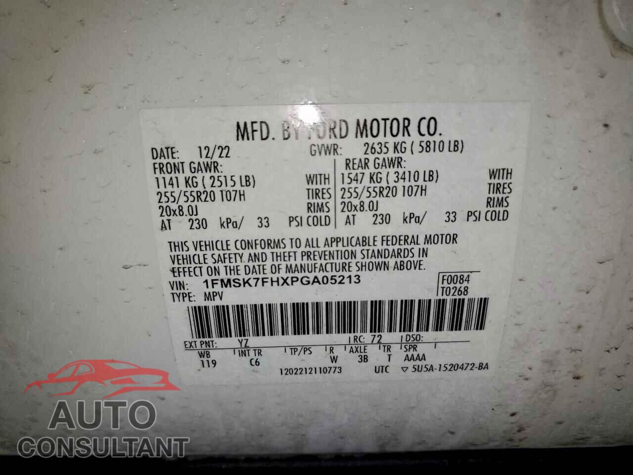 FORD EXPLORER 2023 - 1FMSK7FHXPGA05213