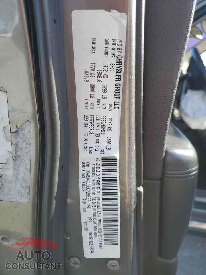 DODGE DURANGO 2011 - 1D4RD4GG9BC729527