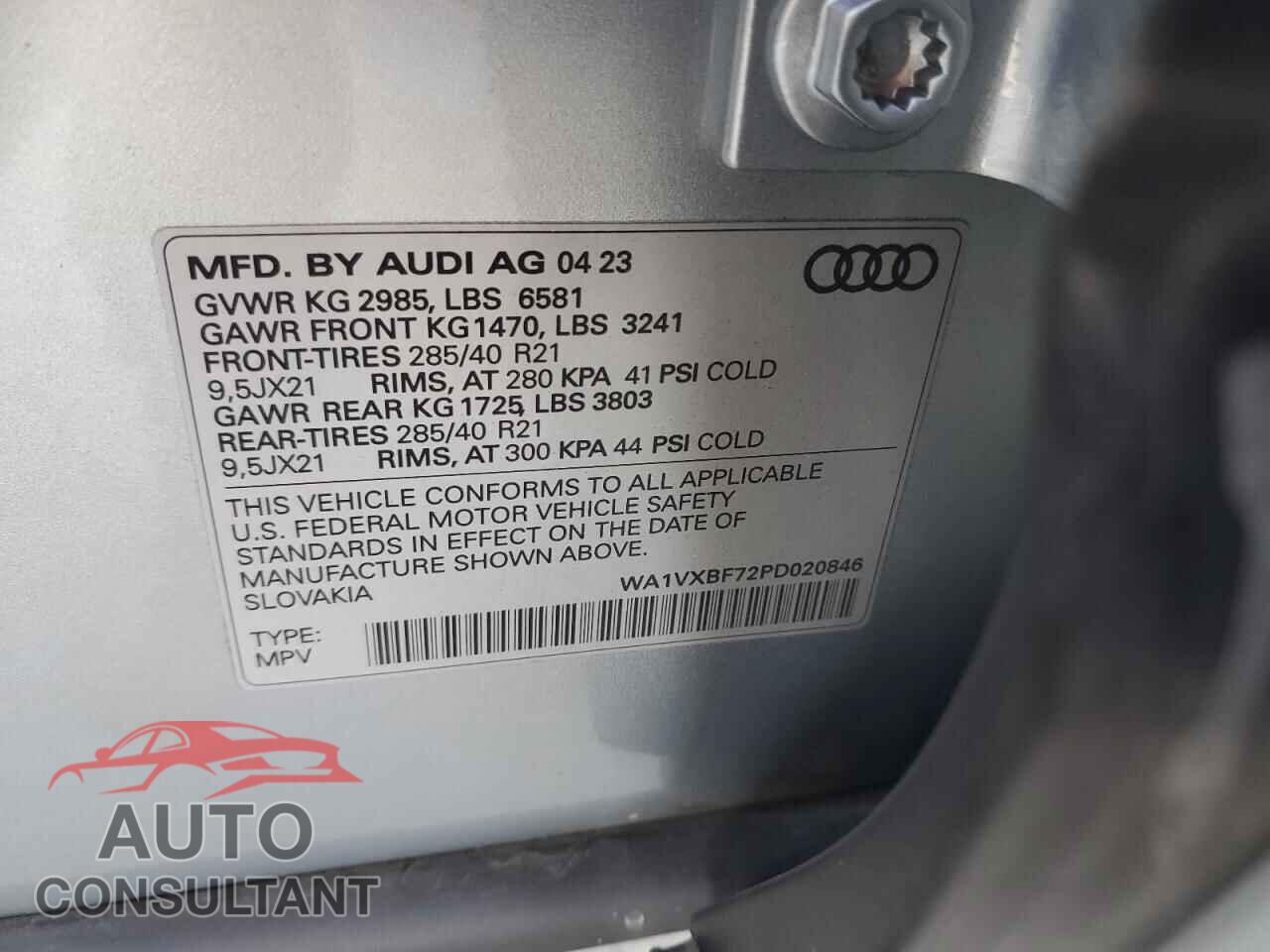AUDI Q7 2023 - WA1VXBF72PD020846