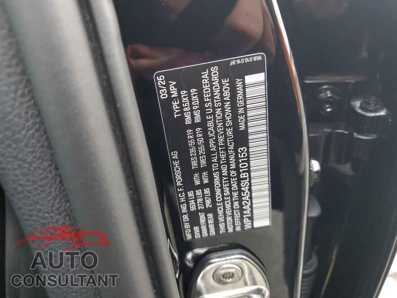 PORSCHE MACAN BASE 2025 - WP1AA2A54SLB10153