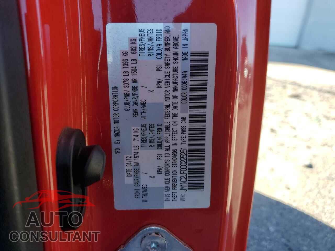 MAZDA MX5 2012 - JM1NC2JF0C0225261