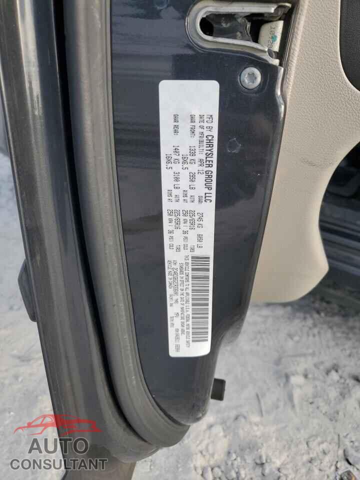 DODGE CARAVAN 2012 - 2C4RDGBG2CR336001