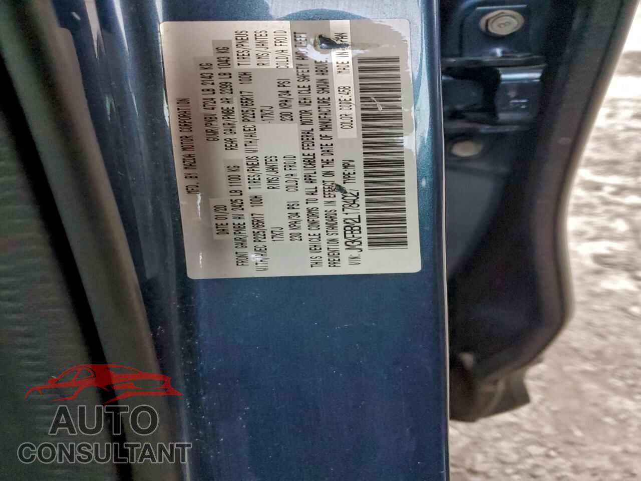 MAZDA CX-5 2020 - JM3KFBBM2L1784027
